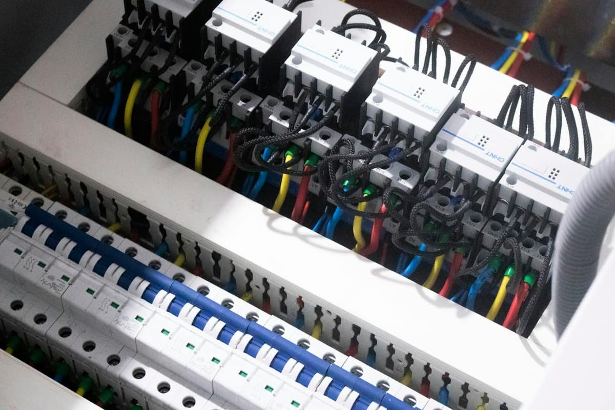 Wires connected inside a switch box